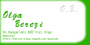 olga berczi business card